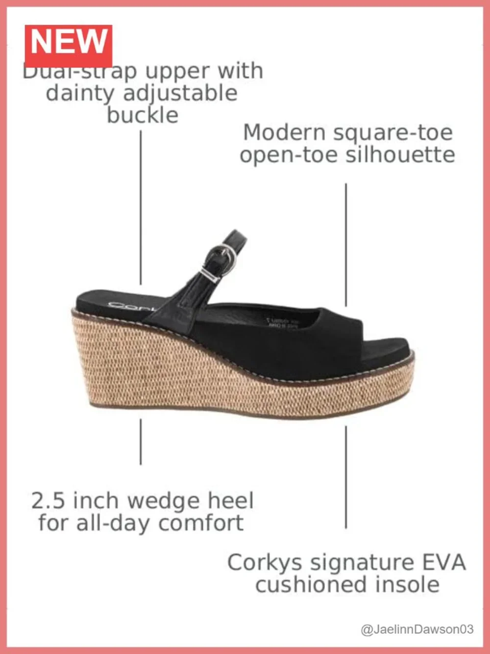 Women's Slip-On Wedge Sandals, 2.5